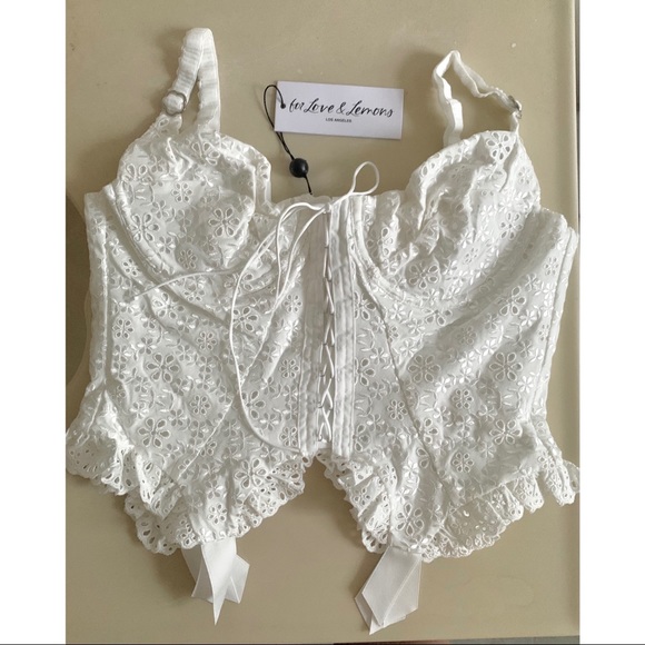 For Love & Lemons Sophie Eyelet Bustier Top - Picture 8 of 9